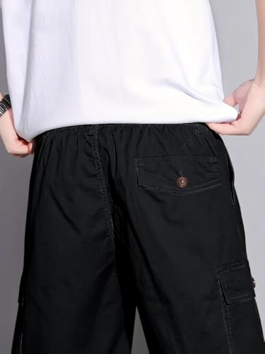 Greciilooks MenS Casual Shorts (Gl-M.Short-Sh339_Black