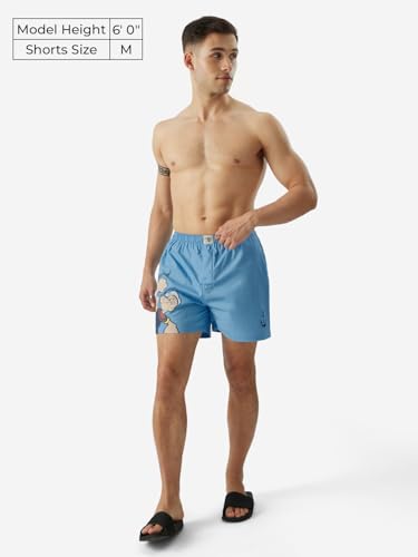The Souled Store Popeye: Sailor Legend Men And Boys Blue Graphic Print Boxer Shorts Boxer Shorts For MenS Cotton Breathable Com