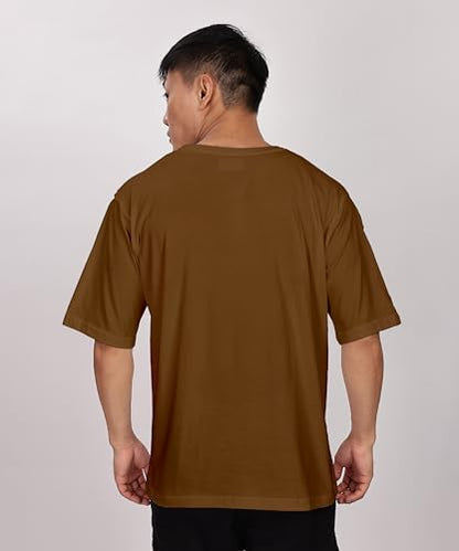 Shodox100% Cotton Relaxed Fit Solid T-Shirt For MenS (Pack Of 1)