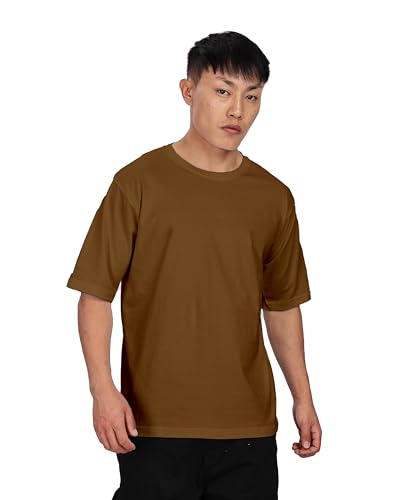 Shodox100% Cotton Relaxed Fit Solid T-Shirt For MenS (Pack Of 1)