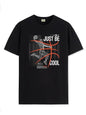ADRO Men's Graphic Printed 100% Cotton T-Shirt - Regular Fit, Printed T-Shirts for Men (RN24-BCL-BL_Black_XL)