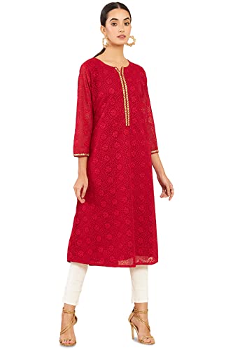 Soch Women's Georgette A-Line Regular Dress Shirt
