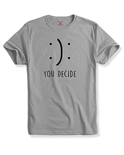 ADRO You Decide Mens Printed T-Shirts (RNR-M-DEC-GR-M_Grey)