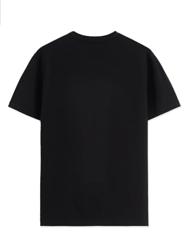 ADRO Men's Biker Design Printed 100% Cotton T-Shirt - Regular Fit, Printed T-Shirts for Men (RN24-KTM-BL_Black)