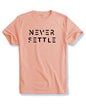 ADRO Mens Never Settle Cotton T-Shirt (RN22-03-SET-CO_Coral_XL)