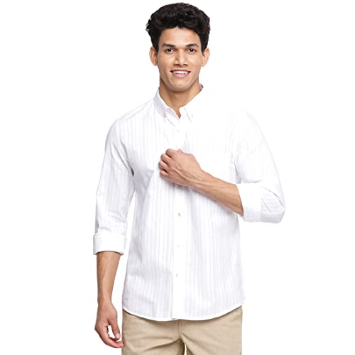 Fabindia Men Cotton Regular Collar Shirt White_Xs