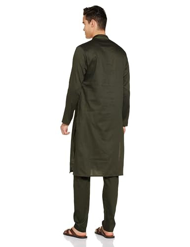 Manyavar Cotton Solid Casual Kurta Set For Men