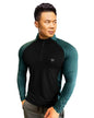 EYEBOGLER Men High Neck ColourBlocked Full Sleeve Regualr Fit T-Shirt