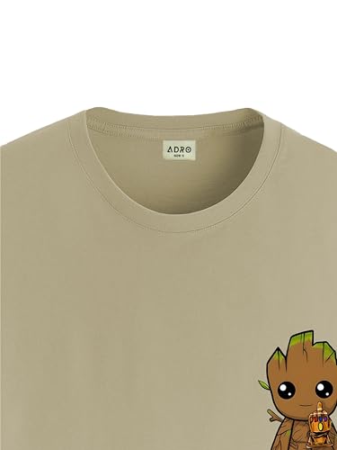 ADRO Tshirt for Men | Anime T Shirt for Men | 100% Cotton Tshirt | Graphic Printed T-Shirt | Chest Printed Tshirt | Groot Anime