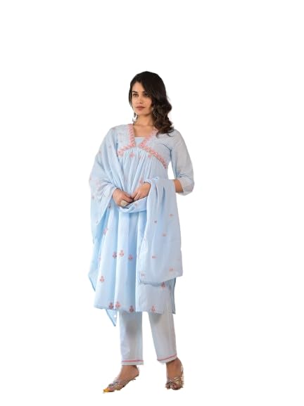 Varanga Women's Velvet Solid Regular Kurta Kurta Bottom Set