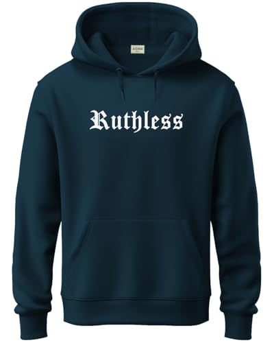 ADRO Men's Cotton Neck Hooded Sweatshirt (H24-RUTH-SB-2XL_Teal)
