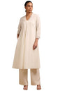 Soch WomenS Pure Cotton Solid Regular Kurta (Cws5Ku61361_Off White