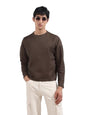 The Indian Garage Co Mens Boxy Textured Full Sleeves Crew Neck T-Shirt