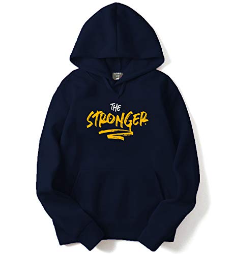 ADRO The Stronger Hoodies/Sweatshirts for Men & Women (H20-M-SGR-NB_Navy_S)