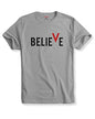 ADRO Men's Believe Design Printed T-Shirt (M, Grey)