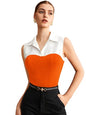 RARE Womens Solid Slim Fit Blouse (EP8173B_Orange