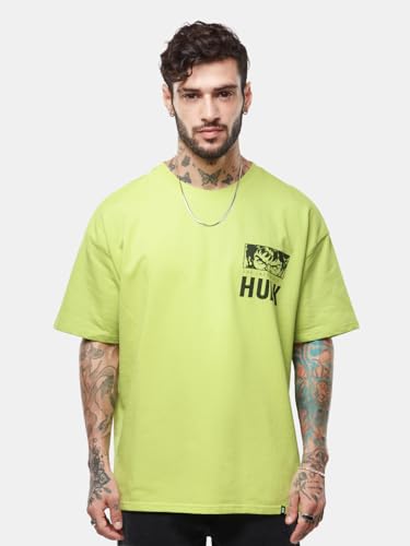 The Souled Store Official Hulk: The Incredible Men Oversized T-Shirts Green
