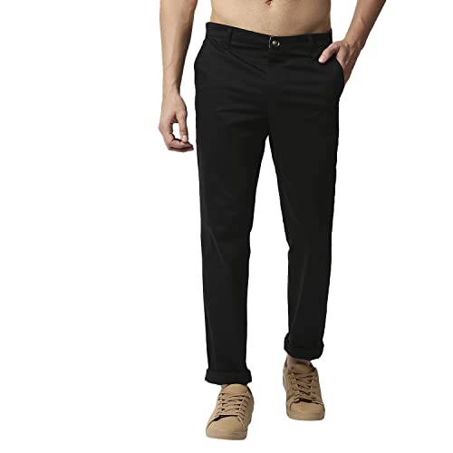 Thomas Scott Men Millennium Slim Fit Chino Pants Black