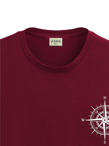 ADRO Tshirt for Men | Printed T Shirt for Men | 100% Cotton Tshirt | Graphic Printed T-Shirt | Chest Printed Tshirt | Unisex Tsh
