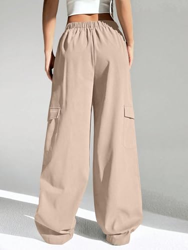 Greciilooks Women Cargo Pant Cream