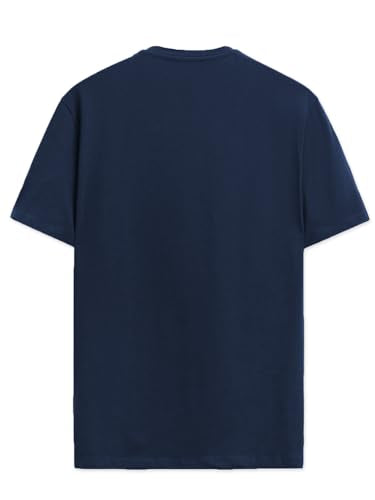 ADRO Men's Biker Design Printed 100% Cotton T-Shirt - Regular Fit, Printed T-Shirts for Men (RN24-KTM-NB_Navy)