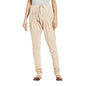 Fabindia Women Drawstring Regular Churidar Cotton_S Beige