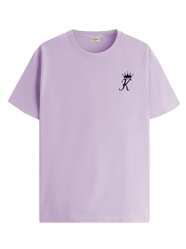 ADRO T-Shirts for MenChest Printed T-Shirt for MenCotton Tshirt for Men|RN24-STICK-KK-PU-XL Purple