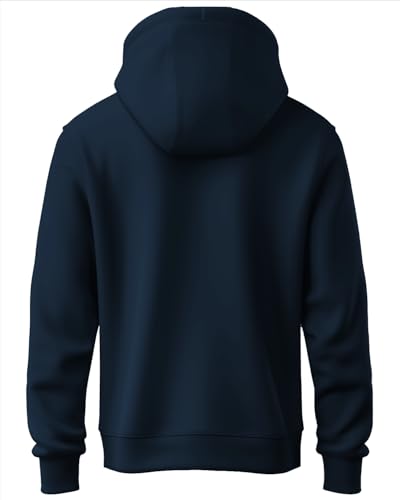 ADRO Men's Hoodie | Printed Cotton Hoodie, Navy Blue, Size 48 | Model H24-LUFFY-NB