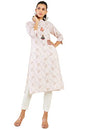 Soch Women Pink Linen Printed Kurta