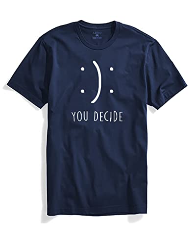 ADRO You Decide Mens Printed T-Shirts (RNR-M-DEC-NB_Navy_XL)