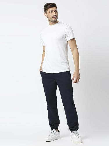 Thomas Scott MenS Solid Regular Fit Trouser Navy