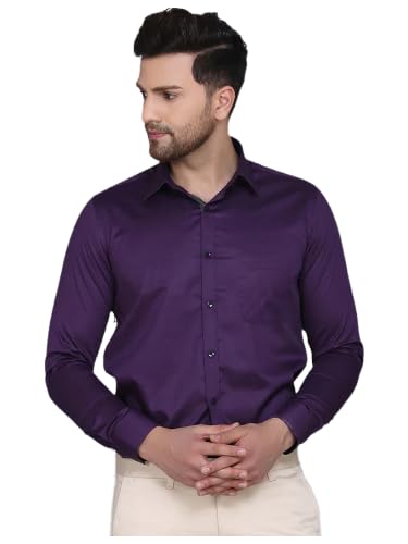 Tee Projekt Cotton Spread Collar Long Sleeve Shirt for Men Formal Shirt Casual Men Shirt