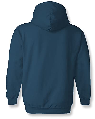 ADRO Men's Cotton Neck Hooded Sweatshirt (H21-M-GOK-SB_Teal)
