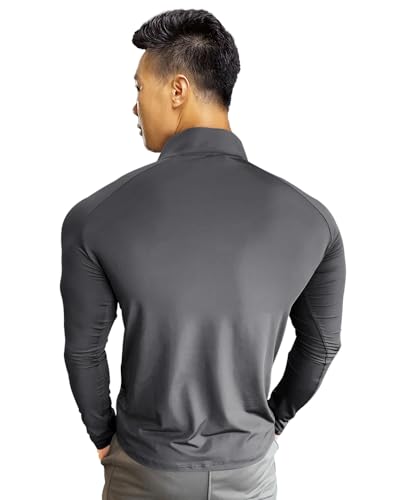 EYEBOGLER Men High Neck ColourBlocked Full Sleeve Regualr Fit T-Shirt