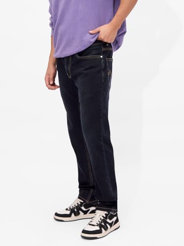 The Souled Store Denim: Dark Navy Men and Boys Buttoned Slim Fit Jeans