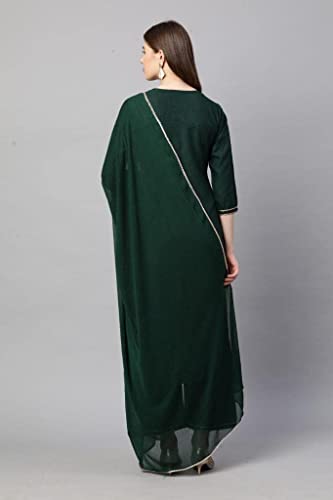 ANNI DESIGNER Women Cotton Kurta Pant With Dupatta
