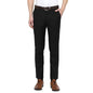 Turtle Men Terry Rayon Slim Fit Solid Flat Front Black Trouser Trouser