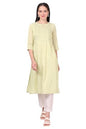 Aurelia WomenS Beaded Straight Chanderi Lurex Green Kurta (Size: 2Xl)-A15858-705712