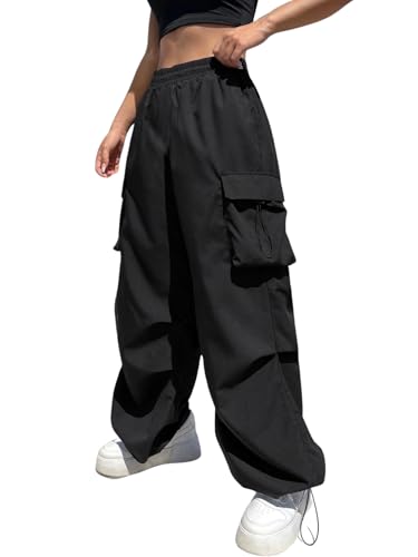 GRECIILOOKS Womens Regular Fit Cargo Pant (GL-W-TP-1086_Black