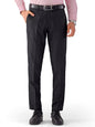 The Indian Garage Co Men Slim Fit Self Design Mid-Rise Stretchable Formal Trousers Black