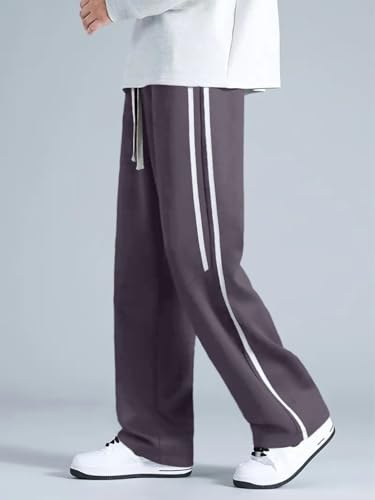 Greciilooks Men High Rise Casual Trousers Pants | Regular Trouser Loose Fit | Sports Stylish Treck Pant | Sweatpants | (Sports |