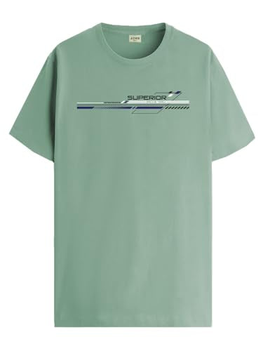 ADRO Men's Graphic Printed 100% Cotton T-Shirt - Regular Fit, Printed T-Shirts for Men (RN24-RAC-PT_Pista_XL)