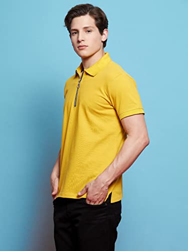 Greciilooks Venslooks MenS Cotton Regular Fit Solid Polo Neck T-Shirt | MenS Cotton Regular Fit Solid Polo Neck T-Shirt (Large