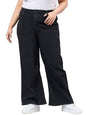 Style Quotient Women Plus Size Black Wide Leg High Rise Stretchable Jeans