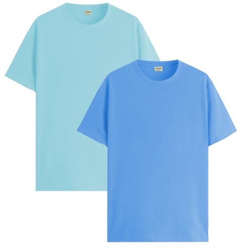ADRO T Shirts Pack of 2 Mens Tshirts Cotton T Shirts for Men Tshirt T-Shirts Combo T Shirts Tshirts for Men Plain Solid Tshirts