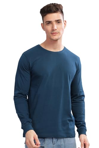 ADRO Full Sleeve Tshirt for Men | Plain T Shirt for Men | 100% Cotton Tshirt | Full Sleeve T-Shirt | Mens Full Sleeves T Shirts 