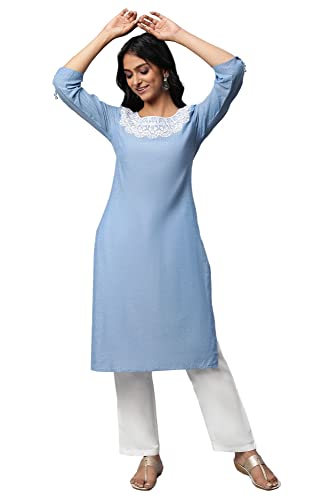 Aurelia Women Cotton Regular Kurta-Pants