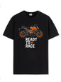 ADRO Men's Biker Design Printed 100% Cotton T-Shirt - Regular Fit, Printed T-Shirts for Men (RN24-KTM-BL_Black_XL)