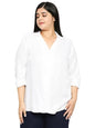 Style Quotient Plus Women White Solid Rayon Regular Formal Shirt