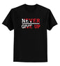 ADRO Naver Give Up Design Printed T-Shirt for Men (RNR-S36-NGU-BL_Black_XL)